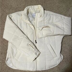 Women's Cream Puffer Jacket